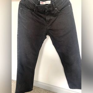 LEVIS 511 JEANS SIZE10 Husky W30x L26 BLACK DENIM SLIM FIT